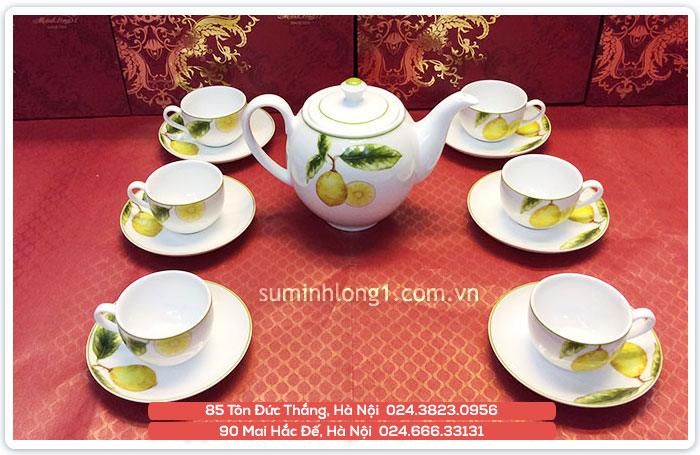 Bộ trà 0,8L QUẢ CHANH Sứ Minh Long 0.8 Qua Chanh5 1