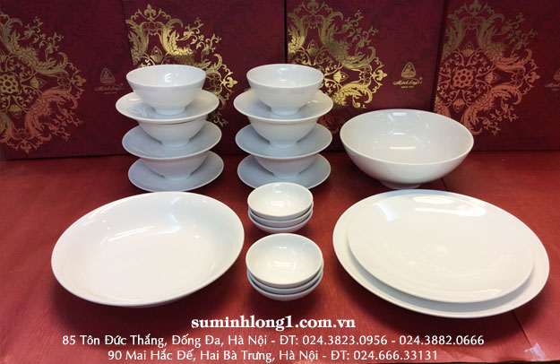 Bộ đồ ăn 22 Sản Phẩm DAISY TRẮNG Sứ Minh Long 22SP DSY