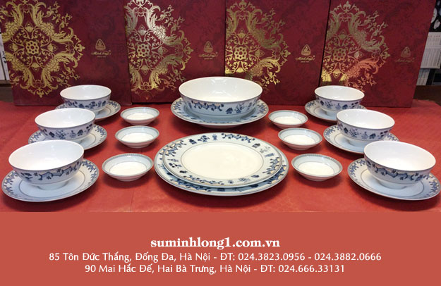 Bộ Đồ ăn 22 Sản Phẩm TỨ QUÝ Sứ Minh Long 22sp TQ 1