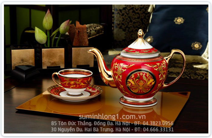 Bộ trà 1,3L QUỐC SẮC Sứ Minh Long 13QC1
